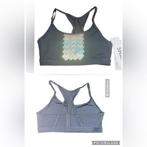 NWT Shape Ensemble Sports Bra in Black G-Force Print - Sz Medium